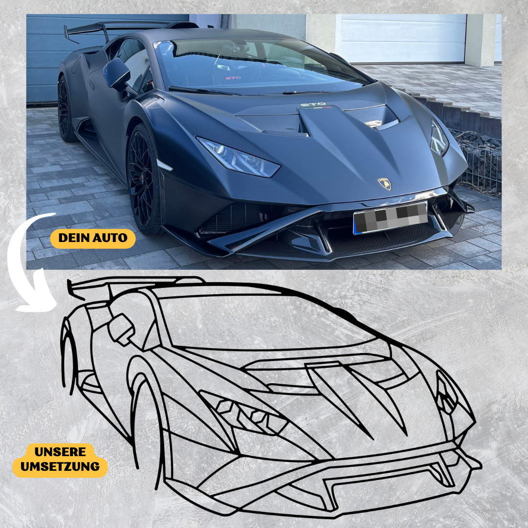 Sonderanfertigung - Dein Auto als Silhouette