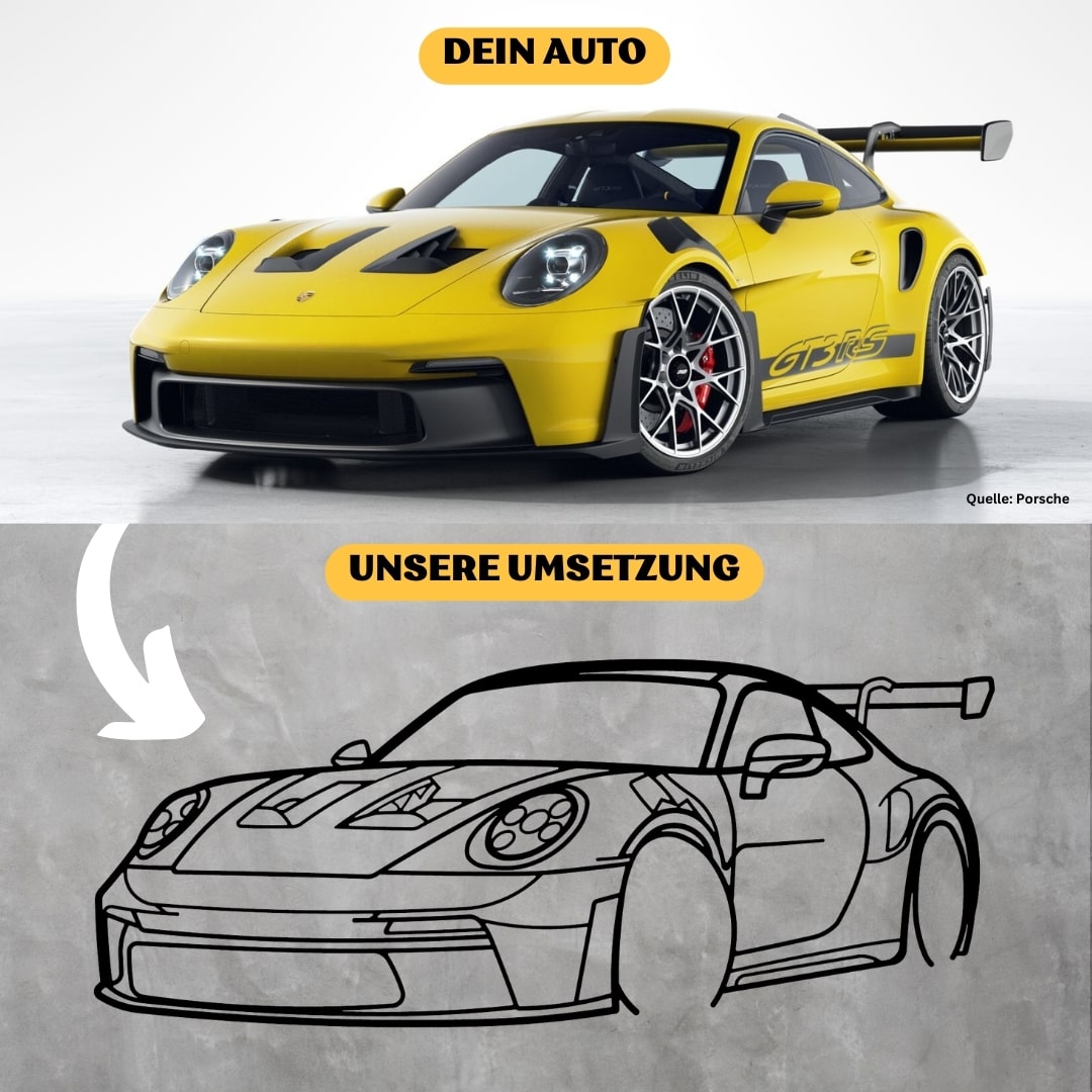 Sonderanfertigung - Dein Auto als Silhouette
